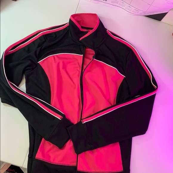 hot pink and black jacket